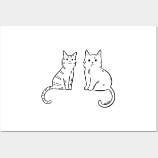 Two Cats Posters and Art